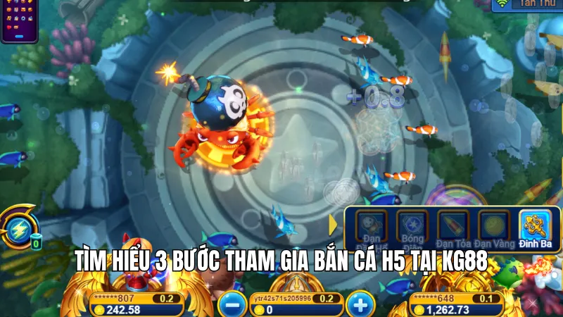 Bắn Cá H5 KG88 - Game Săn Thưởng Hấp Dẫn Nhất 2026 2 Tìm hiểu 3 bước tham gia bắn cá H5 tại KG88